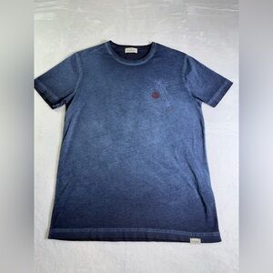 Brooksfield Navy Short-Sleeve Palm Graphic Crewneck Tee